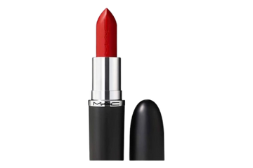 MAC MACximal Sleek Satin Lipstick Left on Red